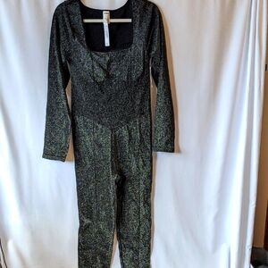 Victoria's Secret PINK Black Glitter Jumpsuit